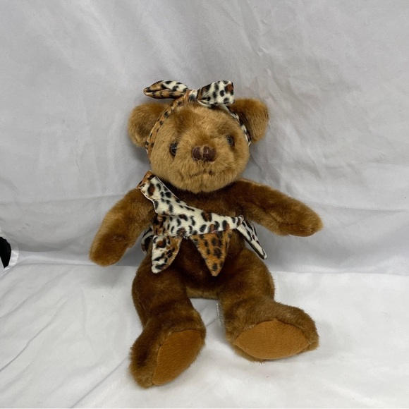 Vintage cute cave girl styles teddy bear plush - Picture 1 of 10